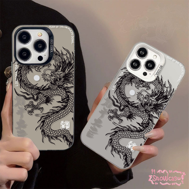 เคส Realme C35 C25 C51s C55 C67 C15 C33 C51 C12 C53 C21 C3 7i C30 5i C20 5 C11 C17 Note 50 แบรนด์อินเทรนด์เย็นมังกรยาวคู - รูปที่ 6