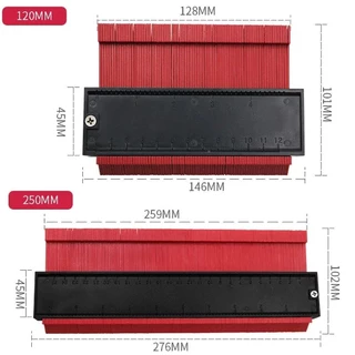 CODTEMPOZY 1 ชิ้นไม่สม่ําเสมอ Contour Gauge,แม่แบบก่อสร้างไม้บรรทัดตัดโปรไฟล์ไม้บรรทัด,งานไม้เครื่องมือวัดเซรามิคปูกระเบื้องใช้ 5 นิ้ว 10 นิ้ว Contour Duplicator