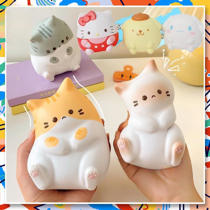 ของเล่นแมว, ของเล่นบีบเด้งช้า, ของเล่นหยิกเพลง Coco แมว, ตกแต่งน่ารัก, ของเล่นหากิน, การออกแบบการ์ตูน, เหมาะสำหรับบรรเทาความเครียด, เหมาะสำหรับห้องนอนเด็ก, เดสก์ท็อปสำนักงาน, ของเล่นบรรเทาความเครียด