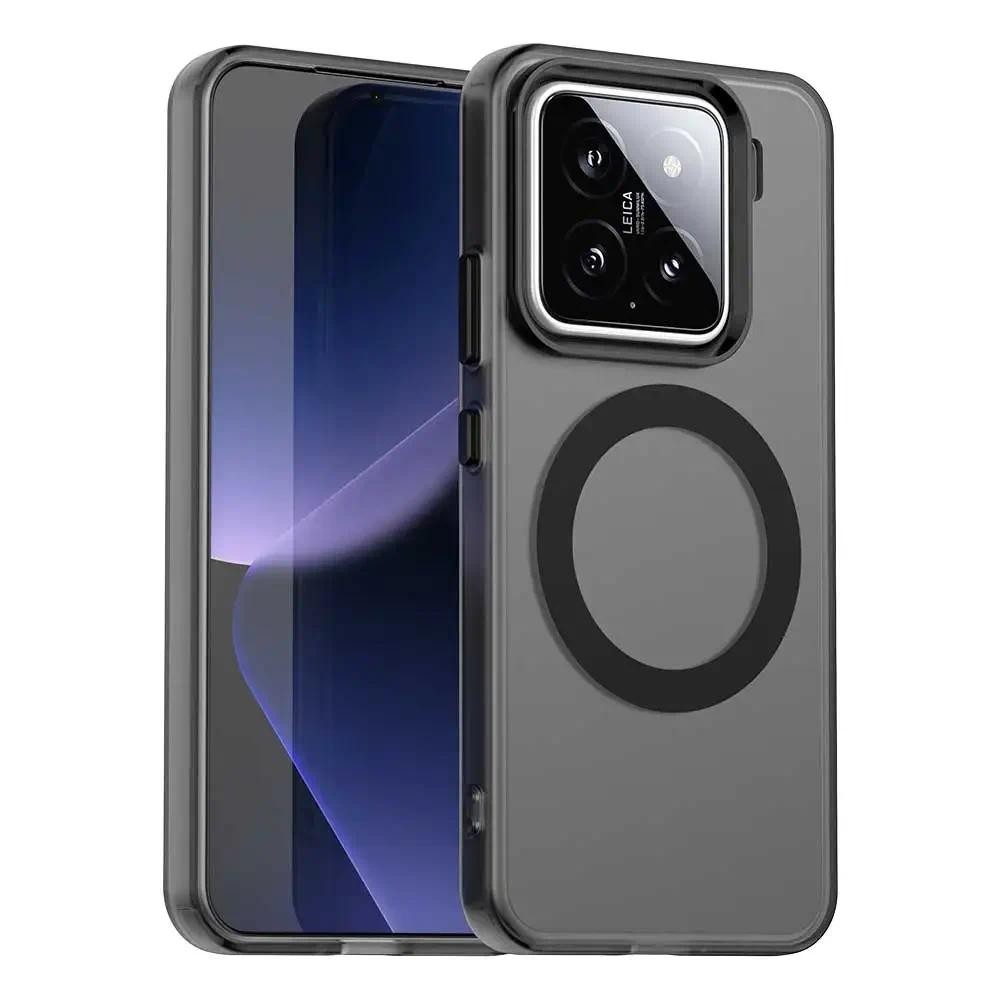 Mi 15 Magnetic Back Case สําหรับ Xiaomi 15 Pro Xiaomi15 14T 14 T Pro 14 Civi Ultra Candy สีซิลิโคนอ่อนนุ่ม - รูปที่ 5