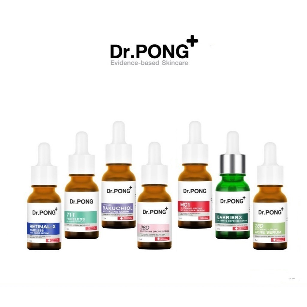 Dr.PONG serum รวมเซรั่ม ดร.พงศ์ 28D ไวท์เทนนิ่ง กำจัดสิว วิตามินซี การดูแลรักษาสิว การป้องกันที่ดีที