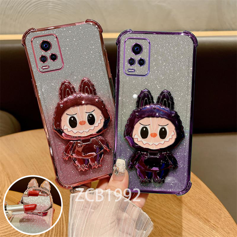 กันกระแทกcase สําหรับ vivo V20 PRO V21E V21 เคสโทรศัพท์ใหม่ 3D LaBu Bracket softCase
