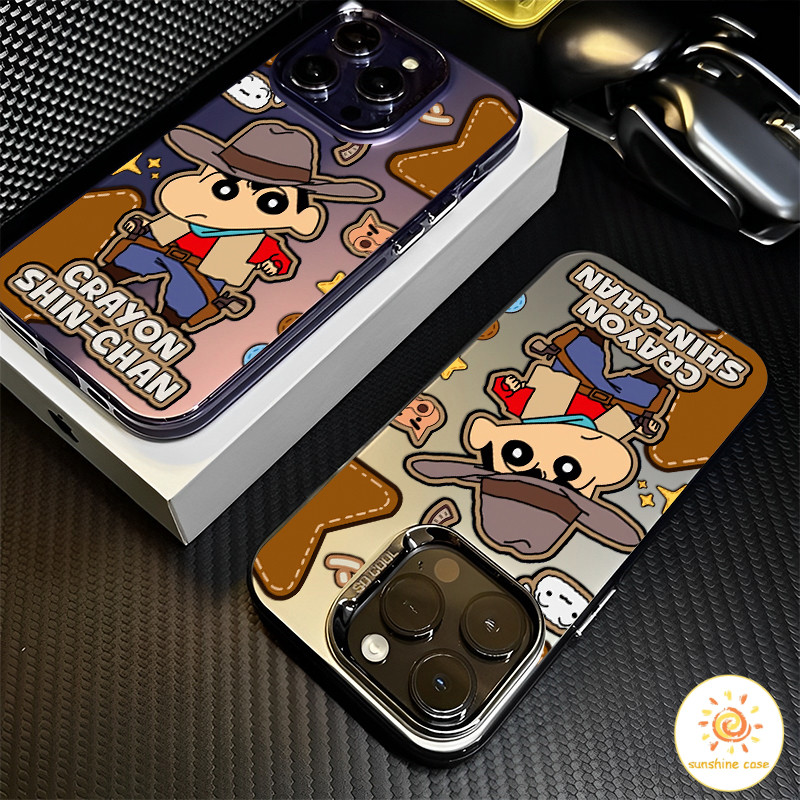 GOOD เคส iPhoneรูปแบบการ์ตูนแอนิเมชั่นของเครยอนชินจัง ไอโฟน11 For iPhone12 13 14 15Pro MAX X XS XR XS 6 7 8Plus SE2020