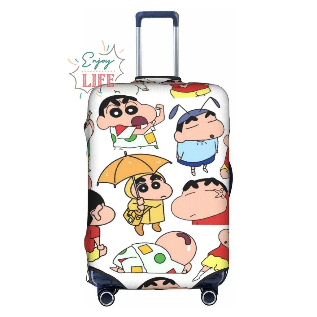 Spot Crayon Shinchan กระเป๋าเดินทางล้างทําความสะอาดได้ตัวป้องกันกระเป๋าเดินทางป้องกันรอยขีดข่วนเหมาะกับ 18-32 นิ้วของขวัญ N708