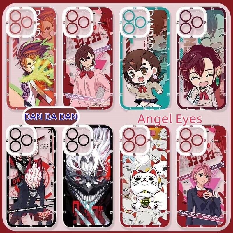 อะนิเมะdandadanเคสโทรศัพท์สําหรับiphone 13 12 mini 13 12 11 Pro Max 11Pro 12ProฝาครอบSoft TPUการ์ตูนAngel Eyes Clear Case