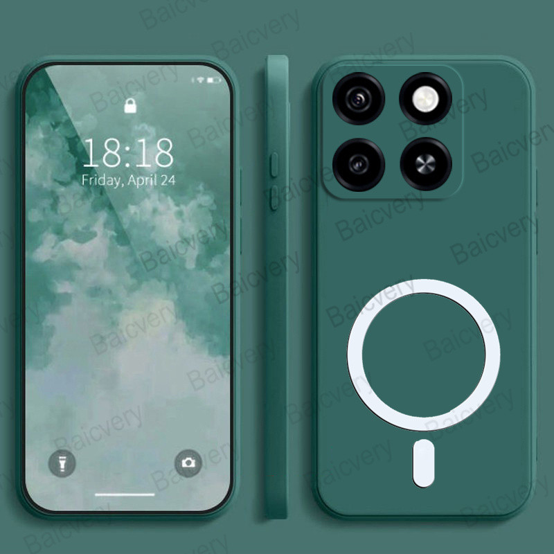 Zte Blade A35 A55 Casing Phone Case Cover with Magnetic Wireless Charger Sticker