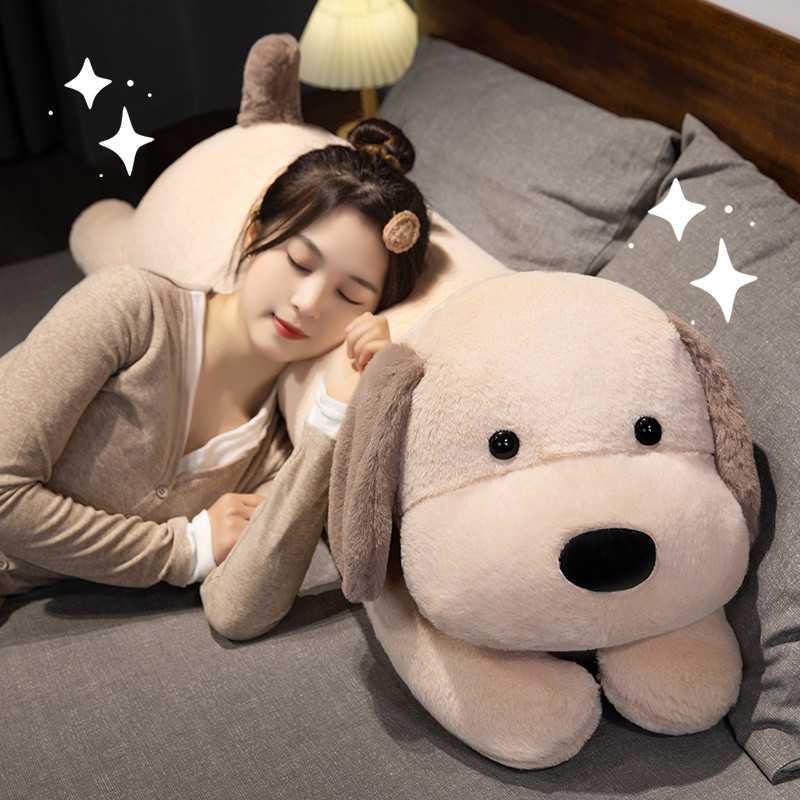 หมอนยาวน่ารักห้องนอนหมอนขนาดใหญ่ข้างเตียงสุนัขตุ๊กตาของเล่น