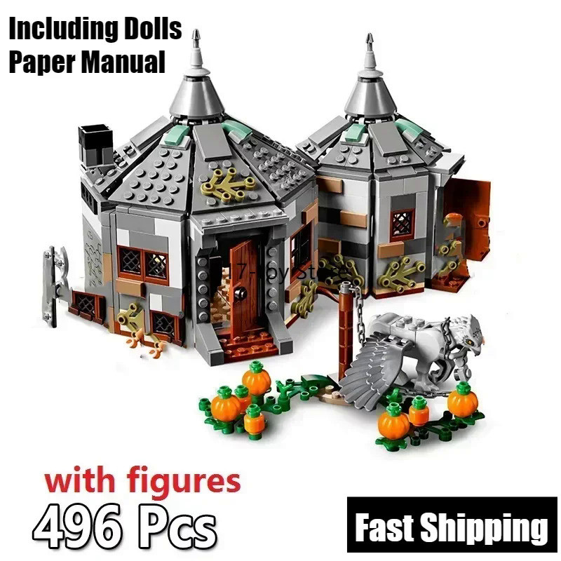 520pcs Magical World of Wizards Hagrid Hut Buckbeak Rescue Harris House Building Blocks Toys Compati