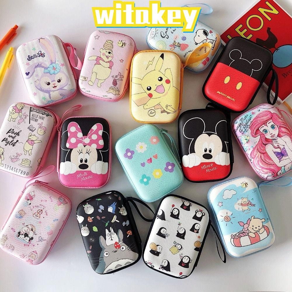 กล่องเก็บสายเคเบิลข้อมูล ความปรารถนา,ฝาครอบป้องกันเครื่องชาร์จกันกระแทก ปู่,ความจุขนาดใหญ่สี่เหลี่ยมผืนผ้าแบบพกพากระเป๋าใส่เหรียญการ์ตูนเดินทางกลางแจ้ง