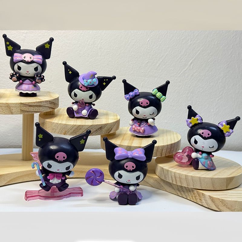 ตุ๊กตาฟิกเกอร์ Sanrio Kuromi โมเดลคุโรมิ โมเดลตุ๊กตา ตุ๊กตาฟิกเกอร์ สําหรับตกแต่งบ้าน รถยนต์