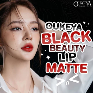 (ซื้อ 1 แถม 1) OUKEYA 8 เฉด เนื้อแมทติดทนนาน เหมาะสำหรับทุกโอกาส BLACK BEAUTY LIP MATTE ลิปแมตสีสวยครบทั้ง