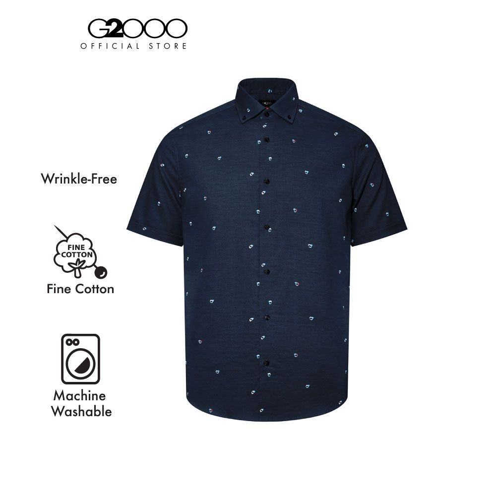 G2000 เสื้อเชิ้ตแขนสั้นลำลอง สำหรับผู้ชาย รุ่น 4613082278 NAVY