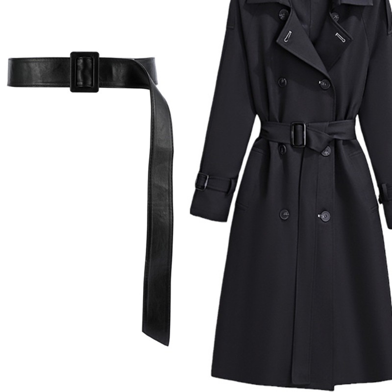 Brrora สบาย Trenchcoat Cuff Strap สําหรับแจ็คเก็ตต่างๆ PU หนังเข็มขัด Band
