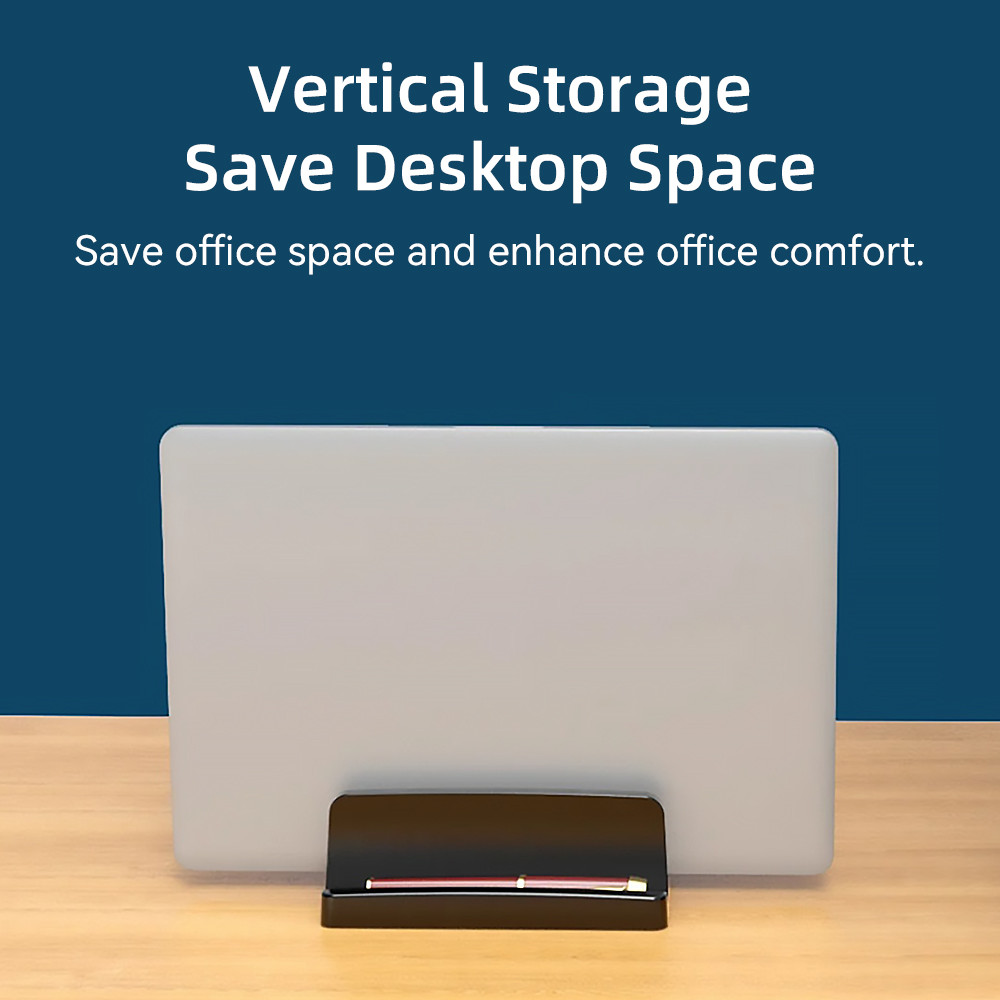 ปรับสก์ท็อปแนวตั้งแล็ปท็อปยืนพลาสติกแบบพกพายืนสําหรับแท็บเล็ต/แล็ปท็อป/โทรศัพท์มือถือประหยัดพื้นที่อุปกรณ์เสริม