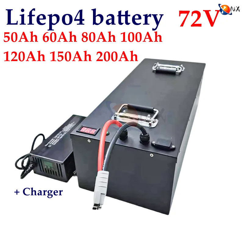 YNX 72V 50Ah 60AH 80AH 100AH 120AH 150Ah 200AH LifePo4 Lithium Battery, Golf Cart, Electric Vehicle+