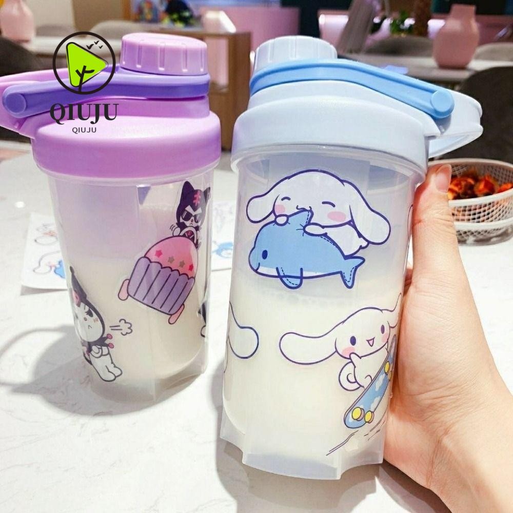 SANRIO ถ้วยเชคเกอร์ ชิวจู,ถ้วยน้ําเครื่องปั่น ซานริโอ 500/700มล,คุโรมิ ซินนามอนโรล ทํานอง การ์ตูนเครื่องดื่มฟางถ้วยเด็กของขวัญวันเกิด