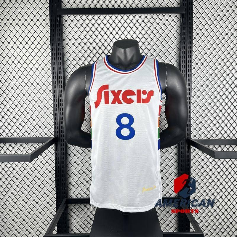 Hot Pressed Mens Jersey 2024-25 Philadelphia 76ers Paul George White Basketball City Jersey