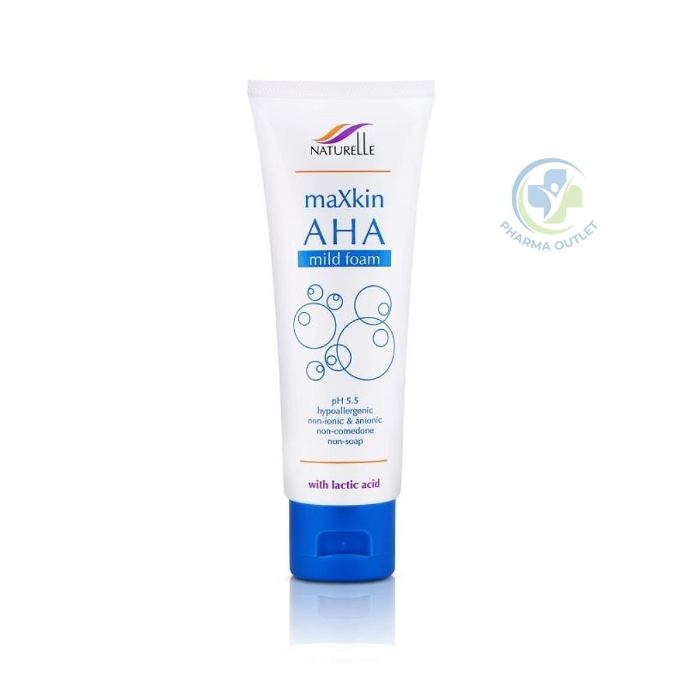 Maxkin AHA mind foam 100g เป็นโฟมที่อ่อนโยนต่อผิวให้ฟองละเอียดทำความสะอาดผิวดีกว่าโฟมไม่มีฟอง (1772) – โปรปัง