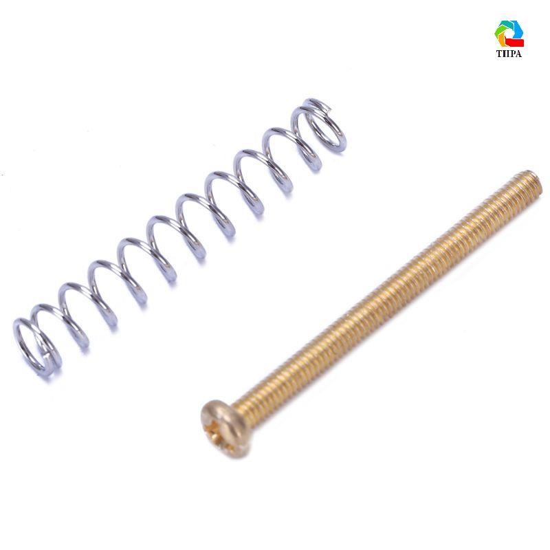 8 ชิ้น M3x30MM กีตาร์ไฟฟ้า Humbucker Pickup ปรับความสูงสกรูและสปริง - ทอง .paudnefth - รูปที่ 2