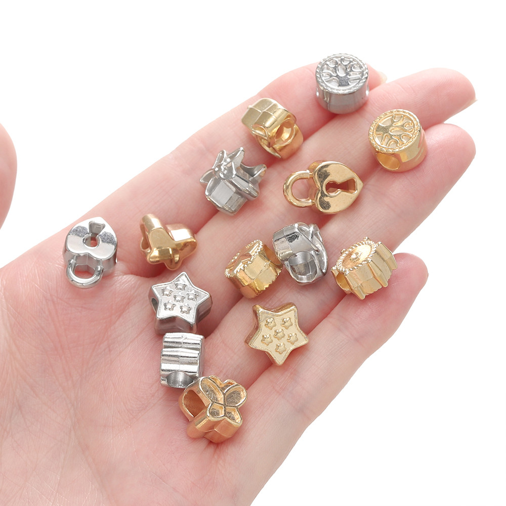 St. kunkka 5 ชิ้นCCB ลูกปัดหลุมขนาดใหญ่ผสม Star ดอกไม้ Spacer ลูกปัดสําหรับ DIY สร้อยข้อมือสร้อยคอทํา - รูปที่ 5