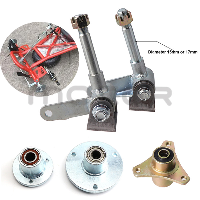 SPZ DIY Go Kart พวงมาลัย Strut Knuckle แกนล้อ Hub Fit สําหรับ 110cc 168 200F Karting Go Kart Buggy A