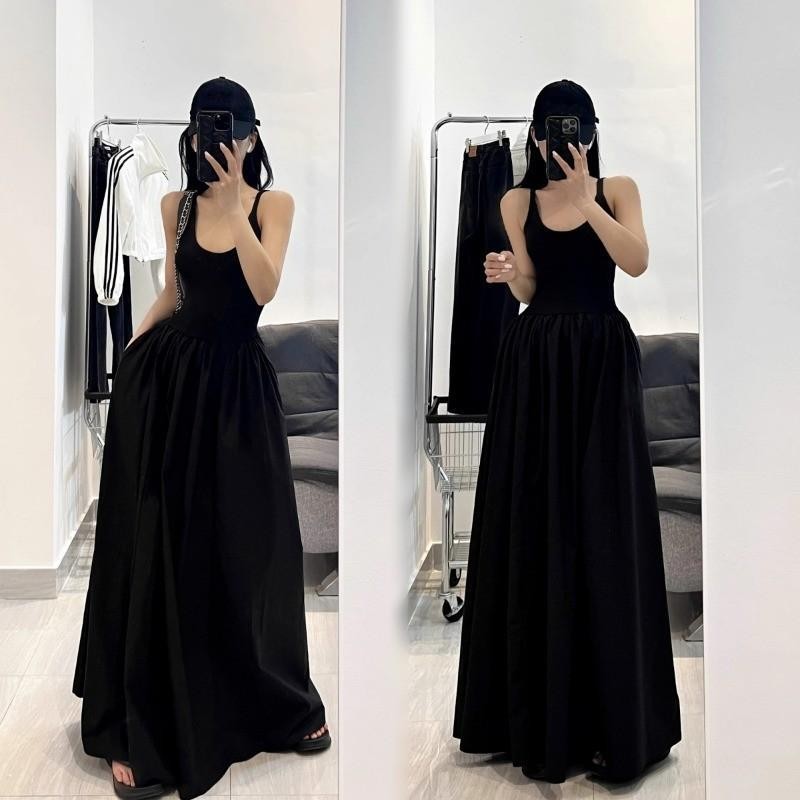 Cuties ฤดูร้อนรูปแบบใหม่ สไตล์ฝรั่งเศส แขนกุดระดับไฮเอนด์ กระโปรงยาว สําหรับงานปาร์ตี้ฤดูร้อนและชายหาด  D2676 - รูปที่ 7