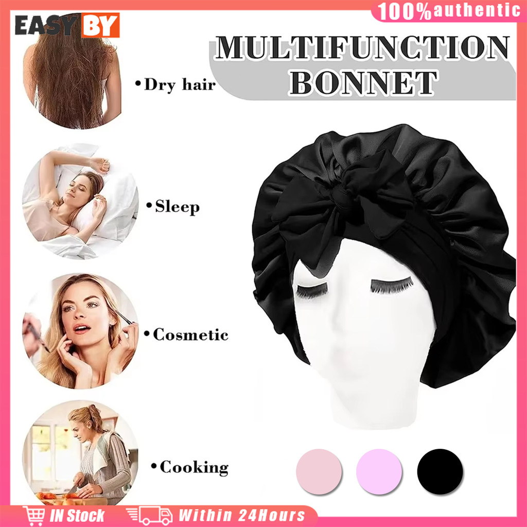 จัดส่งรวดเร็ว 1ชิ้น หมวกนอนผ้าซาติน คลุมนอนหลับ อาบน้ำ หลายสีให้เลือก สำหรับชายและหญิง