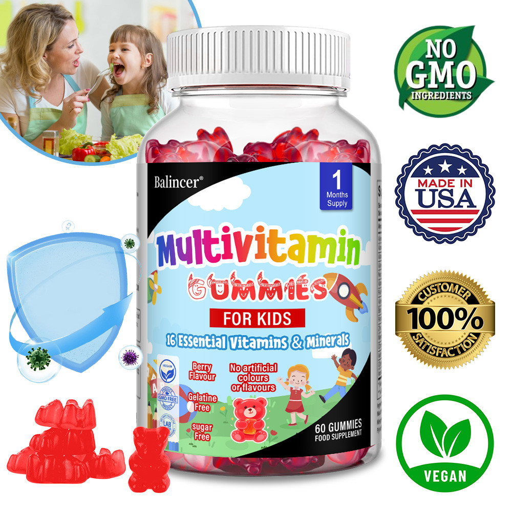 Balincer Multivitamin Gummies, พร้อมวิตามิน A, C, D3, B6, B12 และสังกะสี, ให้ภูมิคุ้มกันและพลังงานสนับสนุน