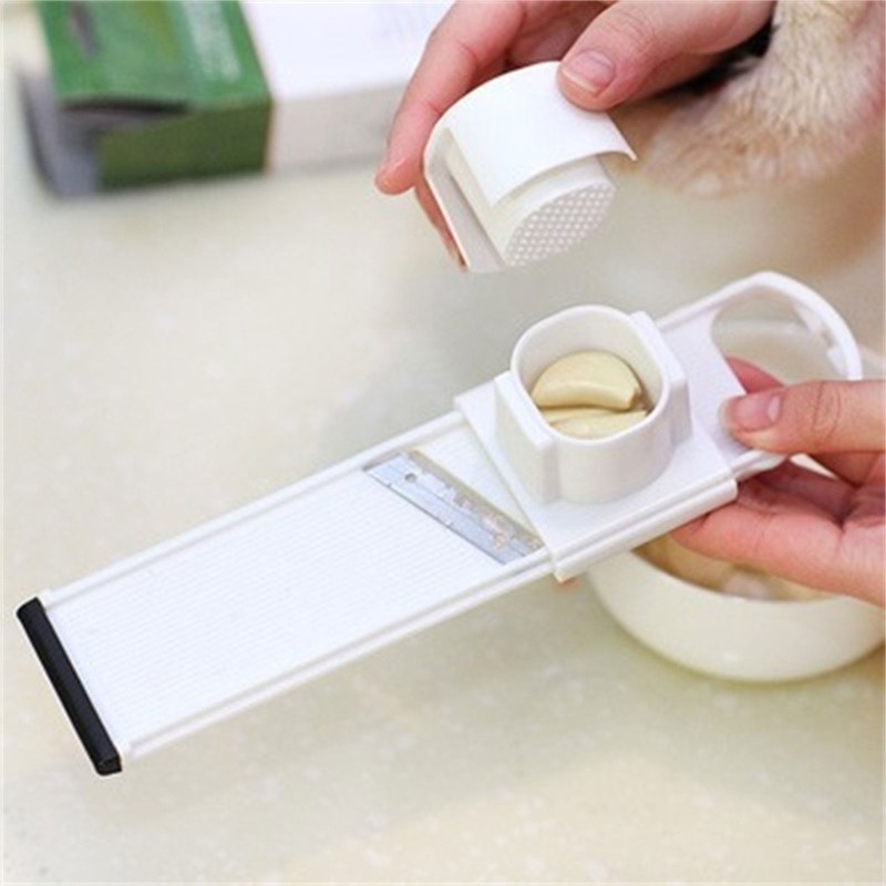 อลิลิน เครื่องตัดกระเทียมสแตนเลสเครื่องล้างจานปลอดภัยขิงกดผักตัดหั่นเครื่องมือสําหรับทําอาหารผู้ที่ชื่นชอบ - รูปที่ 3