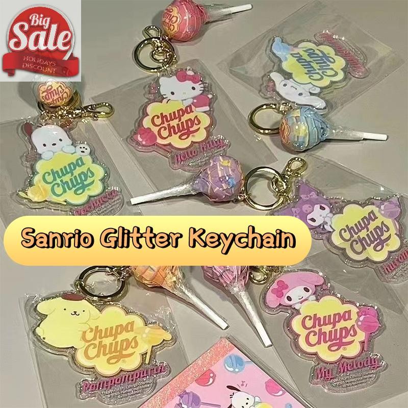AF Sanrio อะคริลิคจี้พวงกุญแจ Hello Kitty Kuromi Cinnamoroll Stick Candy จี้พวงกุญแจกระเป๋าเครื่องประดับอุปกรณ์เสริมพวงกุญแจ A