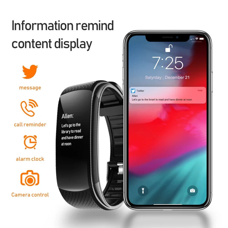 C5S Smart Wristband Fitness Tracker Bracelet Fit Men Women Kid Smartwatch Sport Waterproof Connected