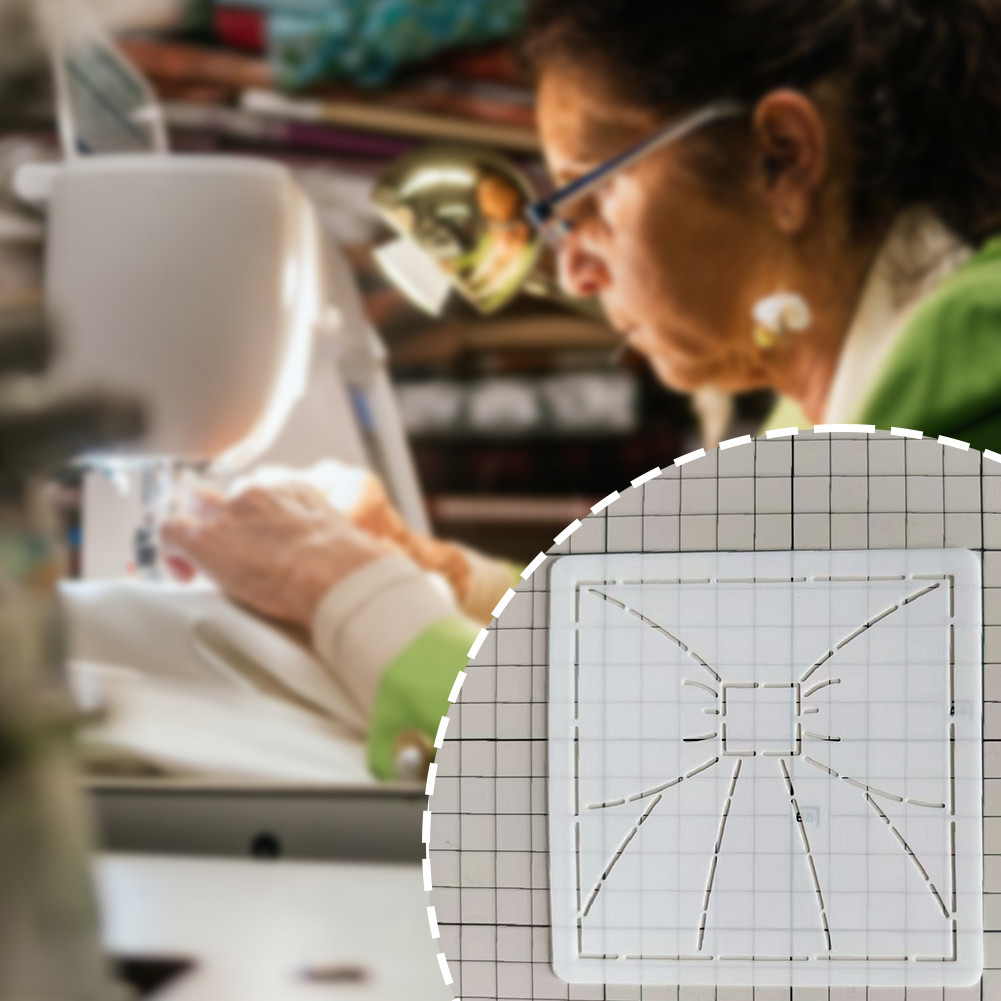 Patchworks Template DIY Patchworks Bag Stencil สําหรับเย็บผู้ที่ชื่นชอบเย็บปักถักร้อย