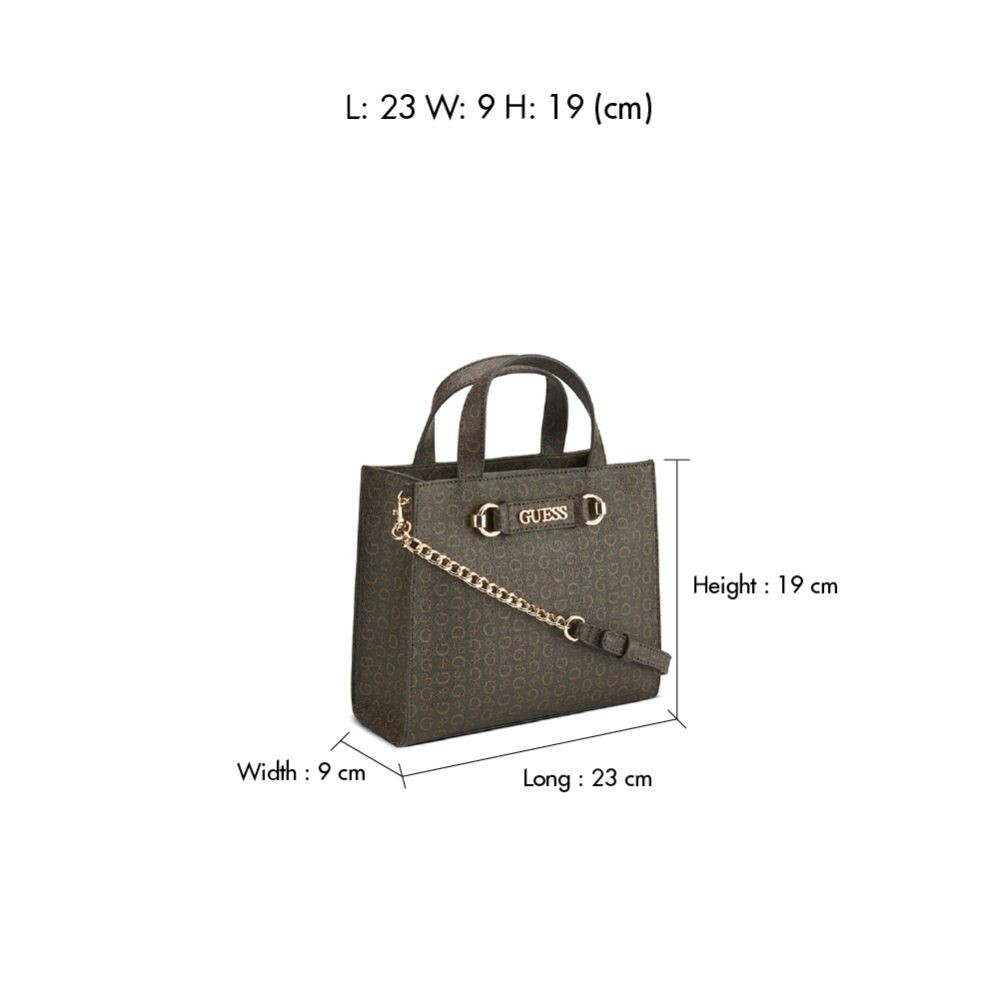 GUESS กระเป๋า รุ่น SG940581  FIDDLEWOOD MINI TOTE BROWN สีน้ำตาล