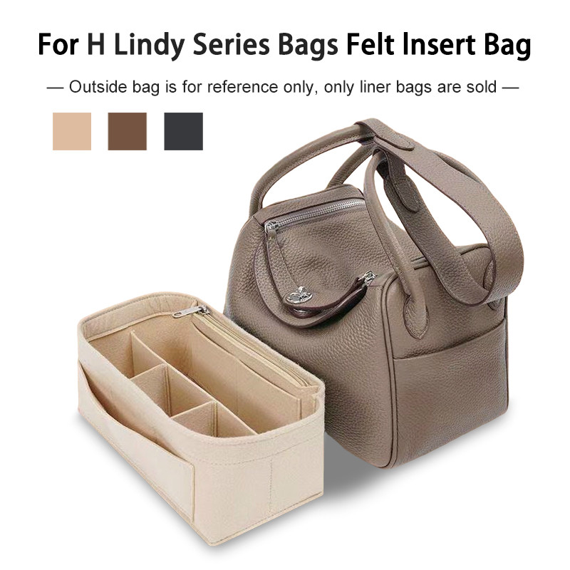 Felt วัสดุใส่ Organizer ใช้ได้กับ H Lindy Mini 26 30 34 กระเป๋าถือกระเป๋ากันกระแทกกระเป๋าด้านใน