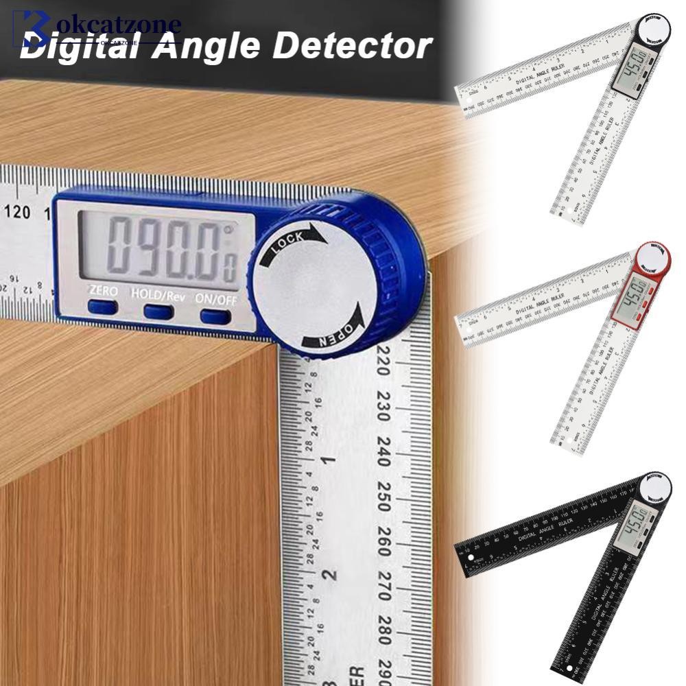 OKCATZONE 2 in 1 Digital Angle Detector Scale เหมาะสําหรับเครื่องมืองานไม้ความแม่นยําสูง Mutifunction เครื่องมือ T7Y1