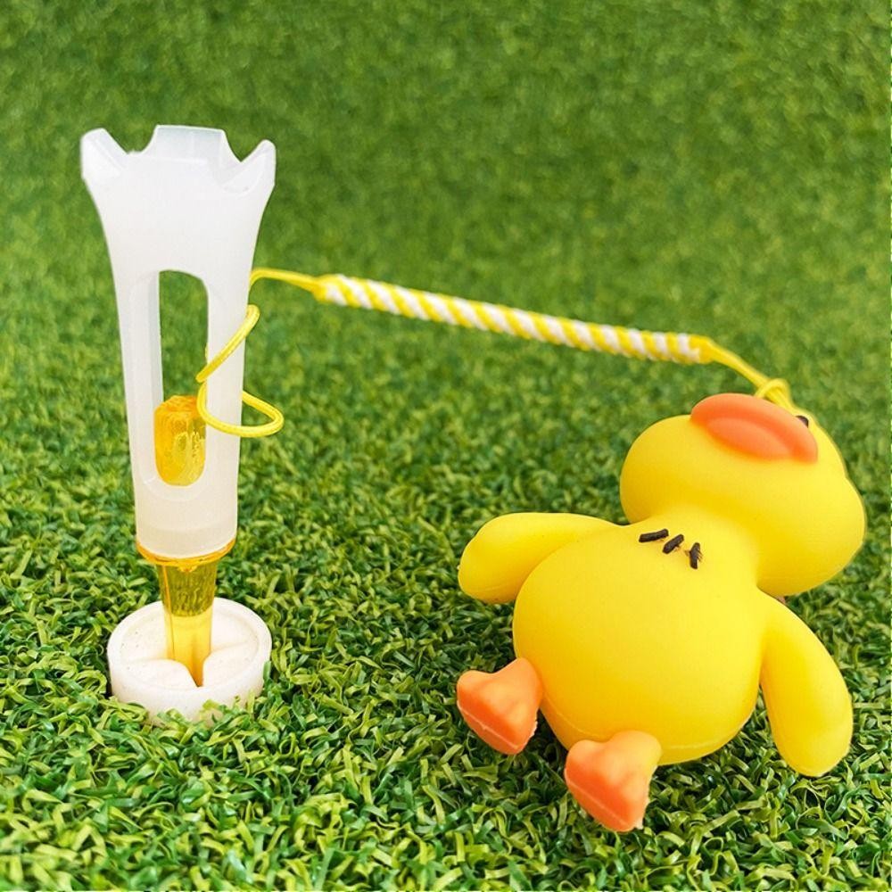 HOMECLEEOESQX การ์ตูนกอล์ฟยาง Tee พลาสติกเปลี่ยนเป็ด Golf Tee รีไซเคิล Anti-loss 83 มม.กอล์ฟแปลกรูปร่าง Tee กลางแจ้ง - รูปที่ 4