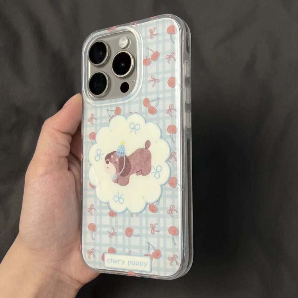 IMD CherryPuppy สําหรับ SamsungS22S21S25S24S23S23FES24FES21FES25PLUSS22PLUSS24PLUSS23PLUSS21PLUSS22U