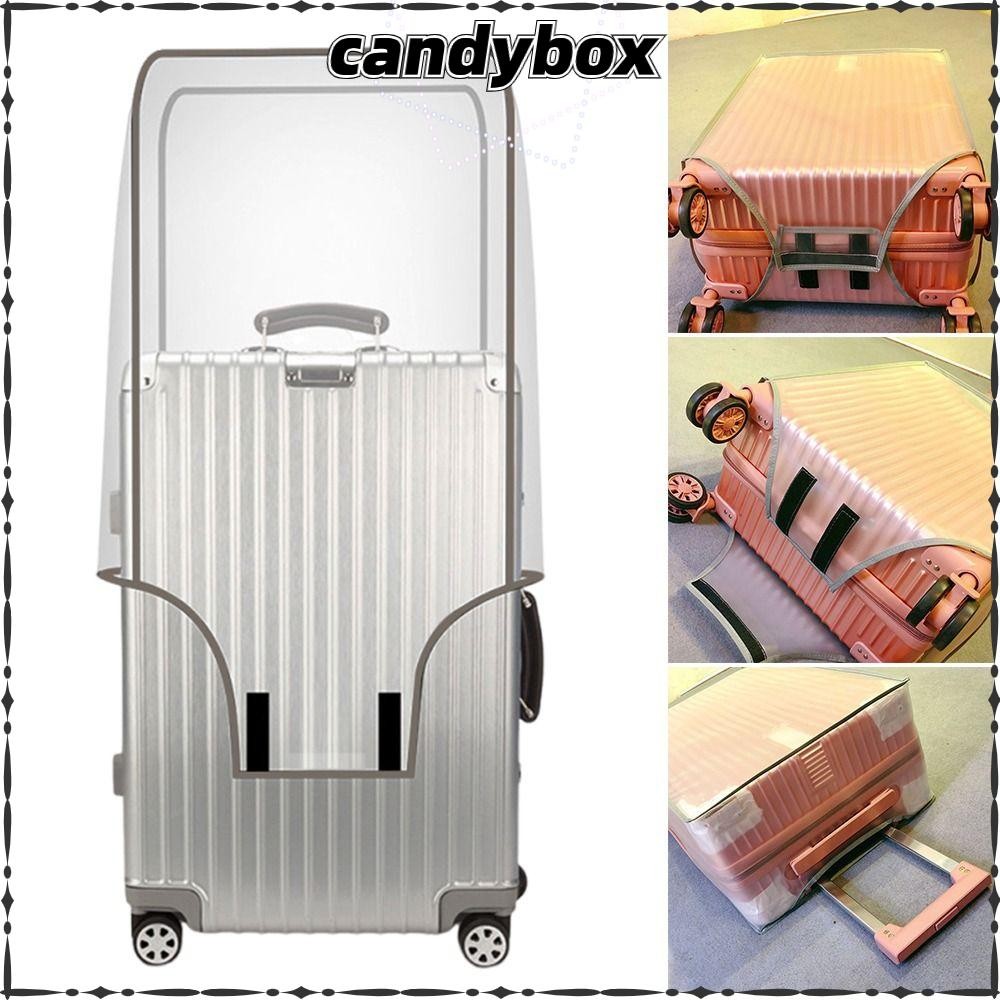 แคนดี้บ็อกซ์ ผ้าคลุมกระเป๋าเดินทาง,ฝาครอบป้องกันกระเป๋าเดินทาง พีวีซี โปร่งใส,16-28นิ้วกันน้ํากันฝุ่นกระเป๋าเดินทางผ้าคลุมกันกระเ