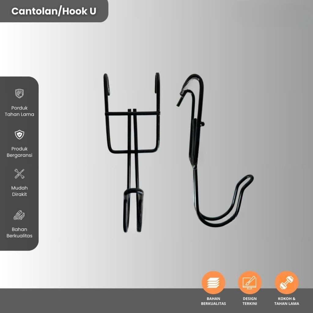 อุปกรณ์เสริมสําหรับ WALL GRID U-HOOK - U-HOOK, GREEN, RAM / AESTHETIC WALL DECORTATIONS - RAKUIN