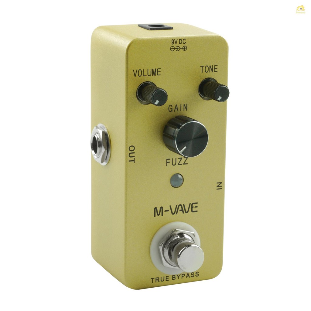 M-VAVE Fuzz Vintage Fuzz กีตาร์เหยียบโลหะผสมสังกะสีเชลล์ True Bypass