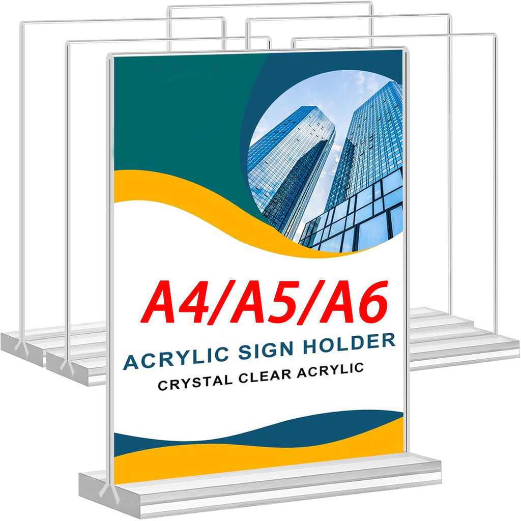 ก4/ก5/ก6 ขาตั้งจอแสดงผลแผงอะคริลิคใส / ป้ายอะคริลิคผู้ถือชั้นวางจอแสดงผล / ตารางด้านบนผู้ถือป้ายอะคริลิค