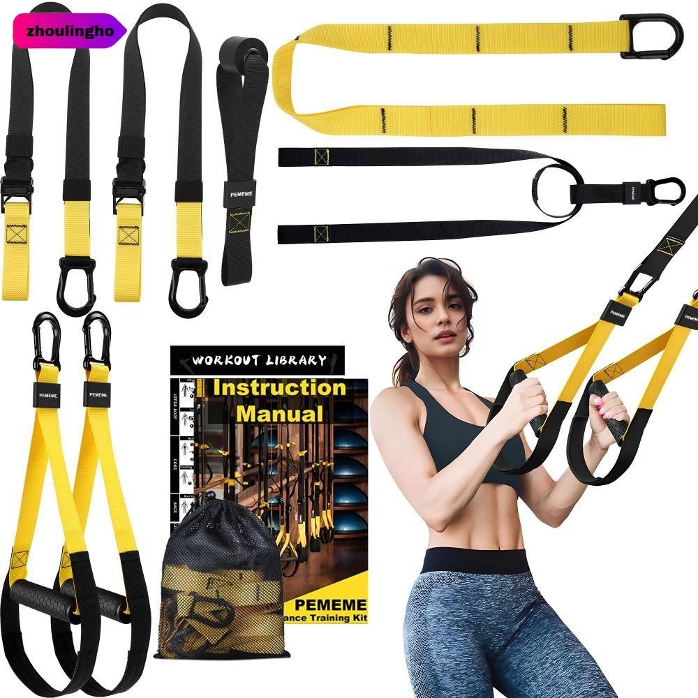 ZHOULINGHO Fitness Suspension Training Belt, P3-Trx Carrying Bag Resistance Training Kit, Portable F