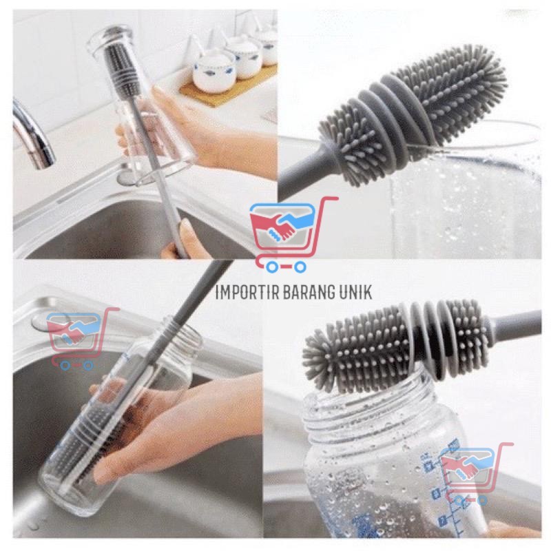 IMB-C210- แปรงทําความสะอาดขวดซิลิโคนด้ามยาว