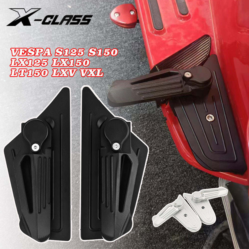 เท้าสําหรับ Vespa S125 S150 LX125 2023-2025 รถจักรยานยนต์เท้า Peg ด้านหลังผู้โดยสารพักเท้า