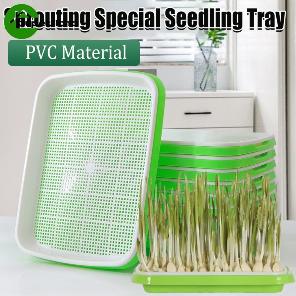 [บ้าน]ถาดเพาะกล้าไฮโดรโปนิกส์พร้อมการออกแบบตารางอัพเกรดระบบการงอกสองชั้นสําหรับทําสวนในร่ม/กลางแจ้งวัสดุพีวีซีที่รับน้ําหนักสูง