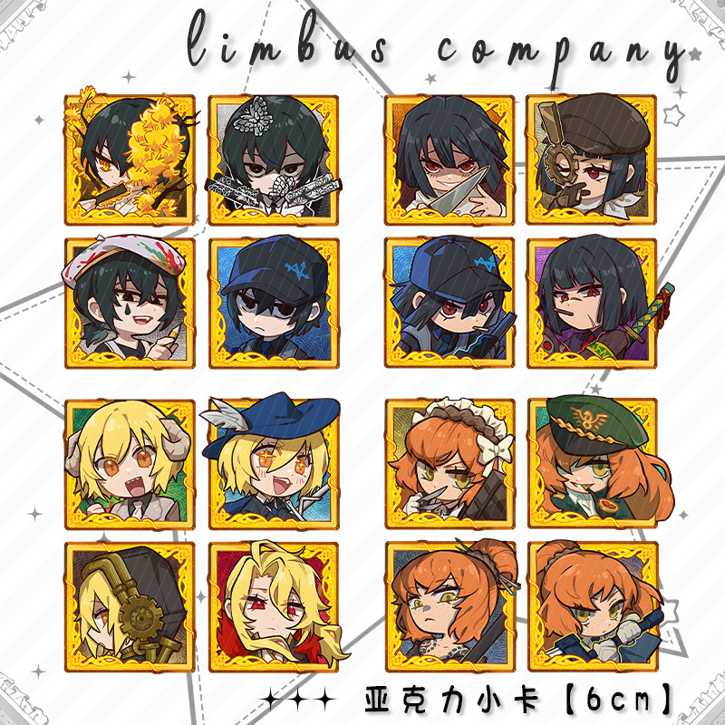 Limbus บริษัทอะนิเมะ KeyChain DonQuixote Ishmael Ishmael ผู้ชายพวงกุญแจสําหรับผู้หญิงแฟชั่นรูปอะคริล