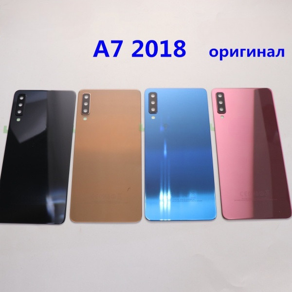 A7 กาวติดกระจกหลัง Samsung Galaxy A7 2018 A750 A750F SM-A750F A750GN-DS ฝาครอบแบตเตอรี่ด้านหลังประตู