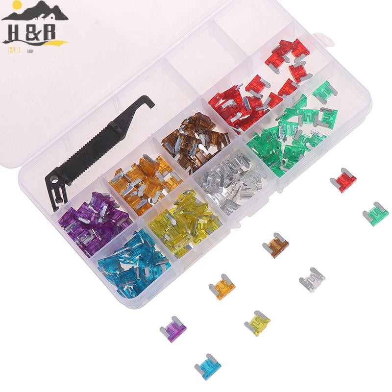 H&B May 100x micro auto car low protail mini blade ฟิวส์ชุด 3A5A7.5A10A15A 20A25A30A {th}