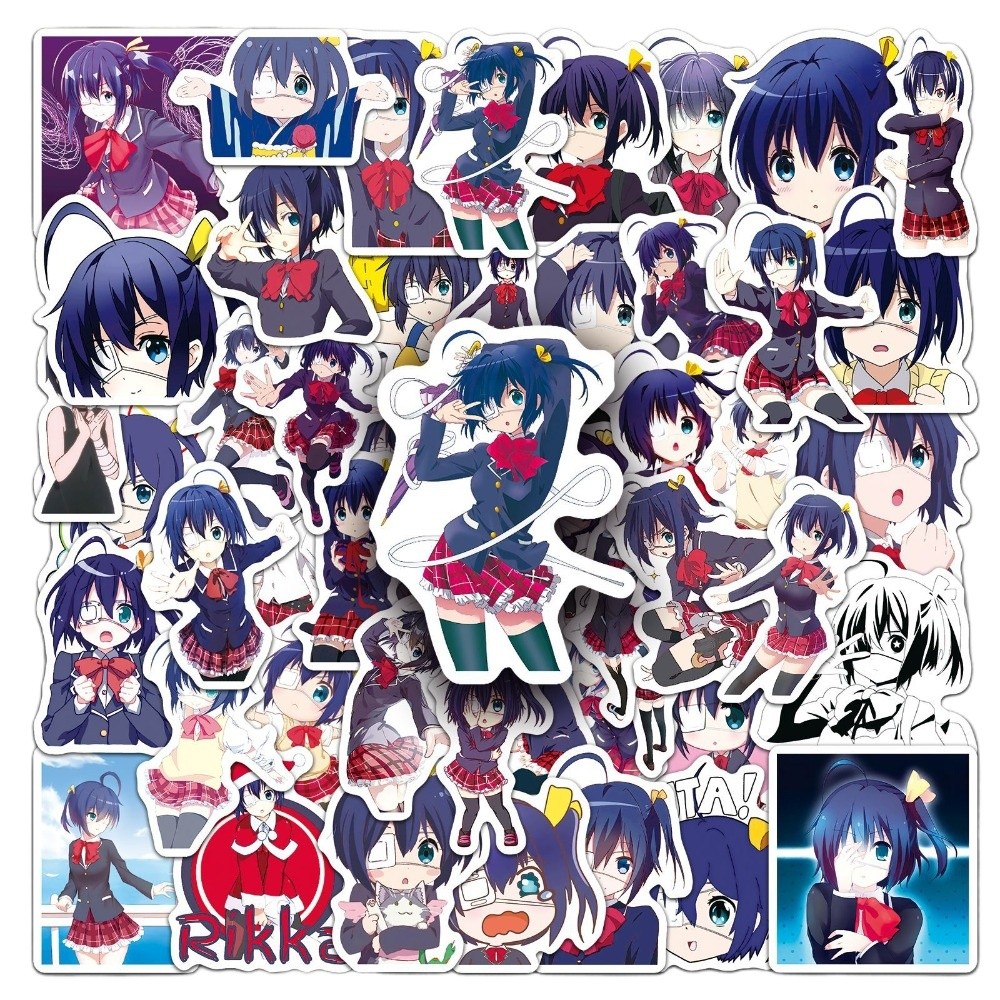 50pcs กันน้ําอะนิเมะ Chuunibyou Demo Koi Ga Shitai Takanashi Rikka Kawaii สติกเกอร์มังงะญี่ปุ่นการ์ต