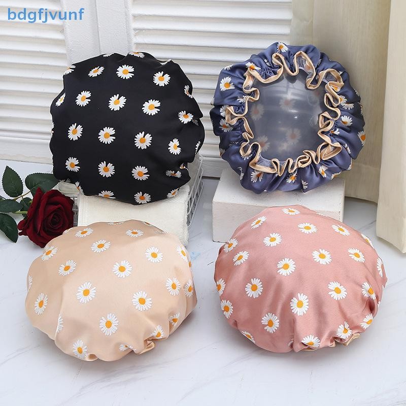 BDGF แฟชั่นการพิมพ์หมวกอาบน้ําผู้หญิงหมวกนอนหลับกลางคืนหมวกกันน้ําสบายดูแลเส้นผมหมวกอาบน้ําอุปกรณ์ห้องน้ํา ไทย